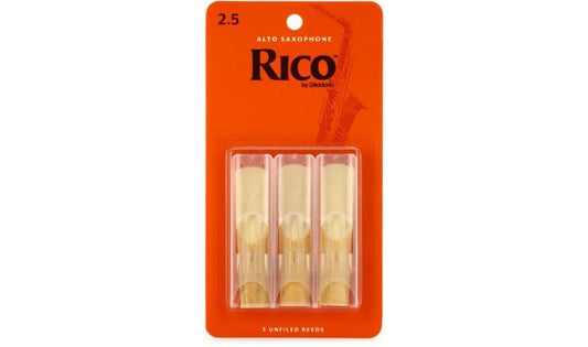 Rico Alto Saxophone Reeds 2.5 (3 Pack)