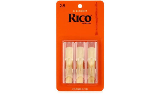 Rico Clarinet Reeds 2.5 (3 Pack)