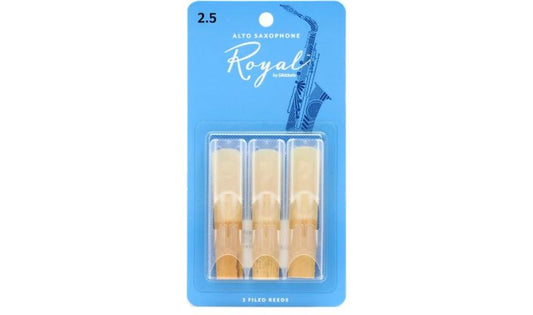 Rico Royal Alto Saxophone Reeds Strength 2.5 (3 Pack)