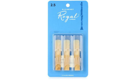 Rico Royal Bb Clarinet Reeds Strength 2.5 (3 Pack)