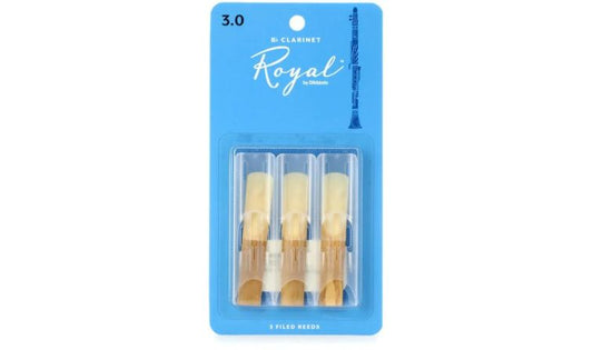 Rico Royal Bb Clarinet Reeds Strength 3.0 (3 Pack)