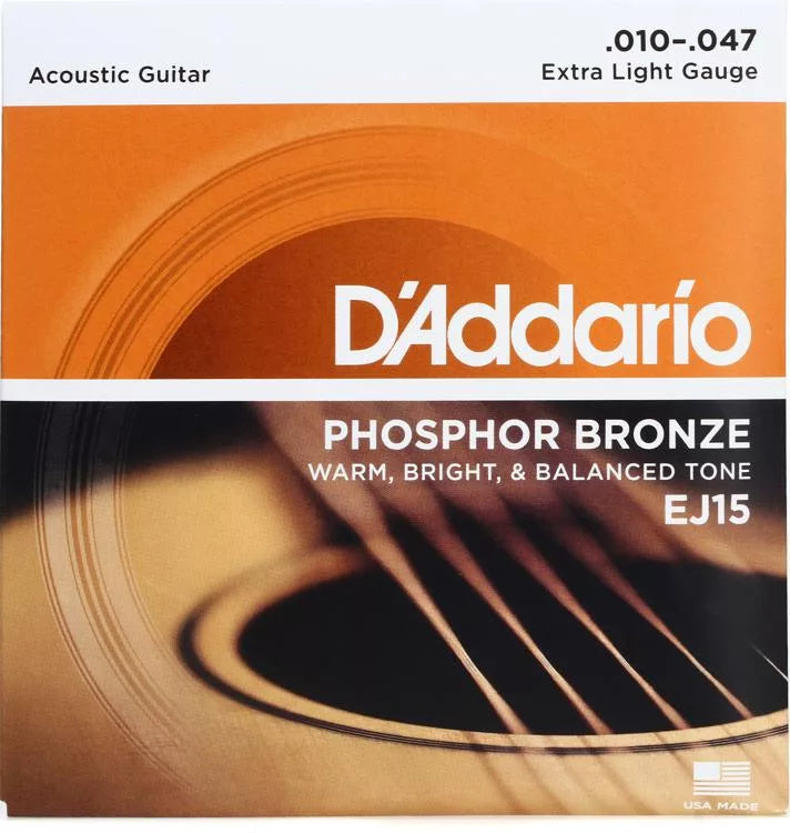 D'addario EJ15 Acoustic Guitar Strings - Extra Light