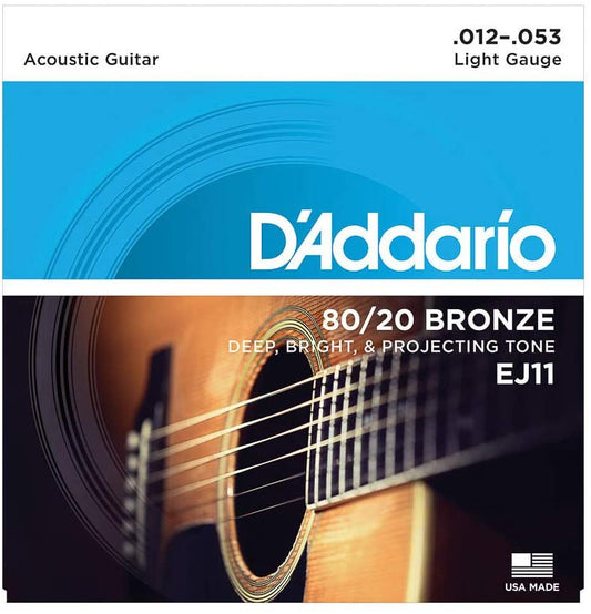 D'addario EJ11 Acoustic Guitar Strings - Light